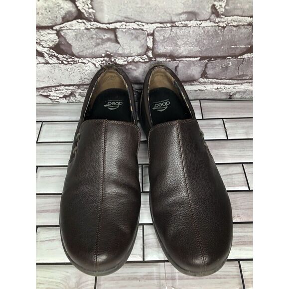 Abeo Eastbourne Dark Brown Leather Slip On Comfort Shoes Women’s Sz 10M US/41EU - Picture 3 of 16